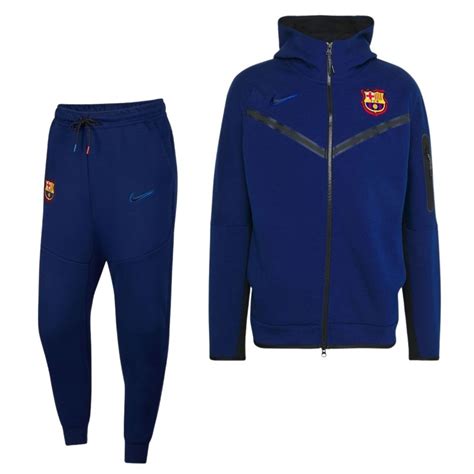 nike fc barcelona tech fleece trainingspak donkerblauw zilver|FC Barcelona Tech Fleece (5) .